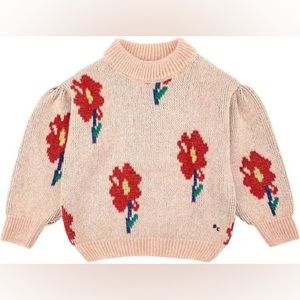 NWT Bobo Choses Flowers Jacquard Jumper